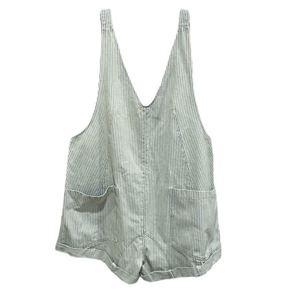 Lovelo Pants - Lovelo Womens Oversized Denim Overalls Shortalls Size Large Striped Indie